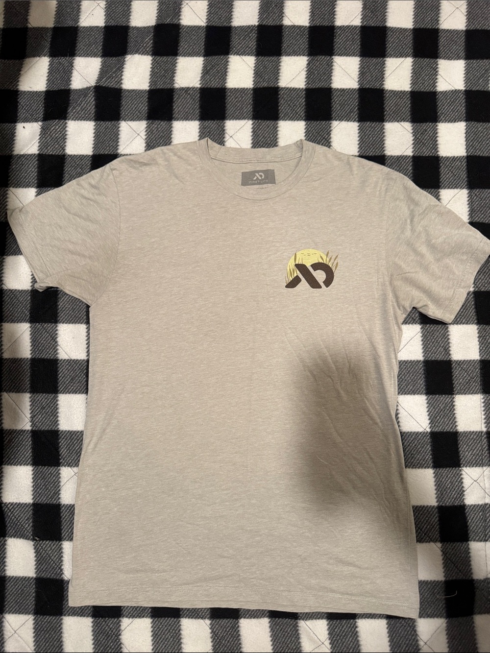 First Lite Light Gray Short Sleeve Logo Tee